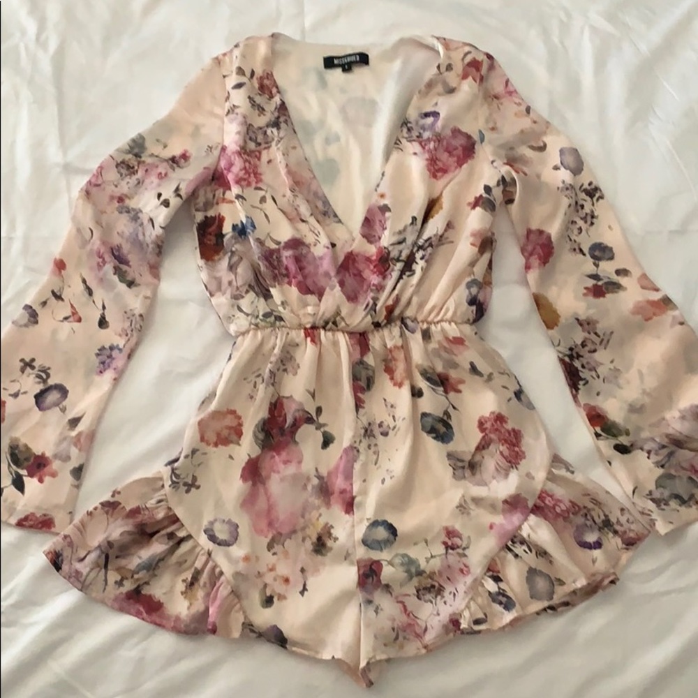 Blush floral romper